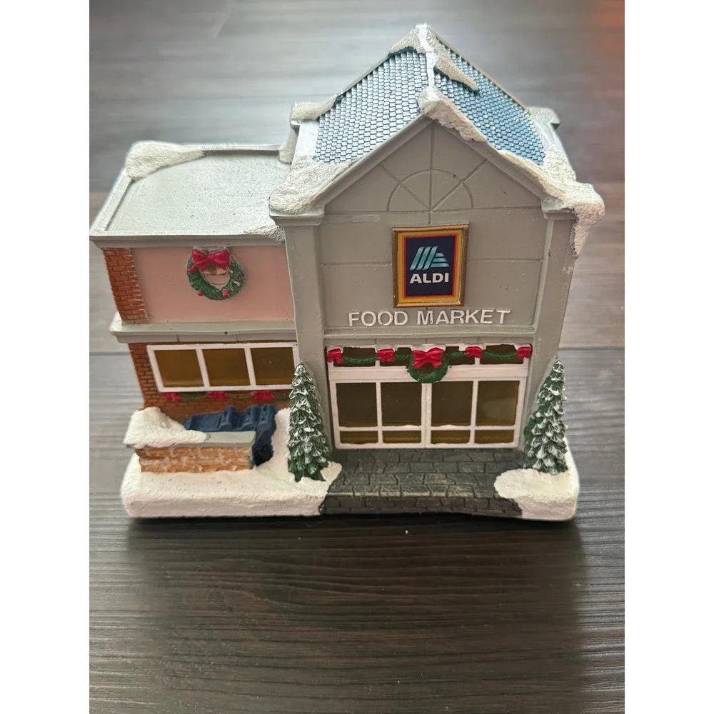 Aldi Food Market Light-Up Christmas Food Mart Untested
